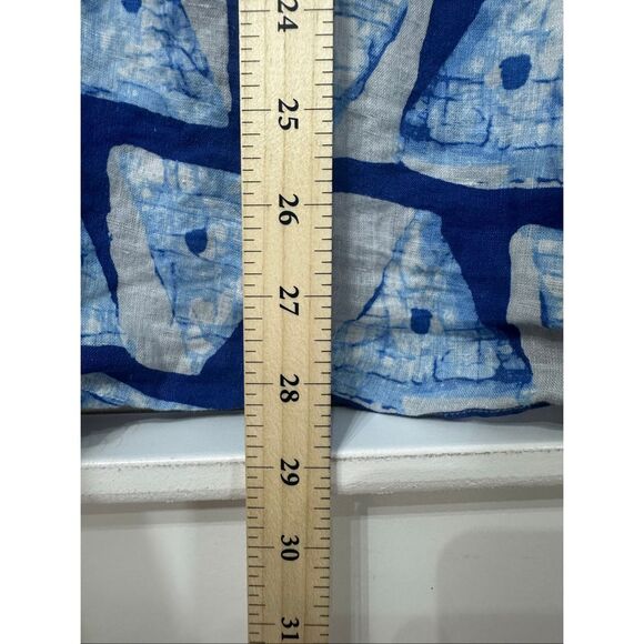 NWOT J.McLaughlin Lois 100% Linen Ikat Triangle Stripes Button Up Shirt Women's - Picture 9 of 10